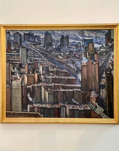 Jean Negulesco New York City Scene, 1929 signed Oil on Canvas