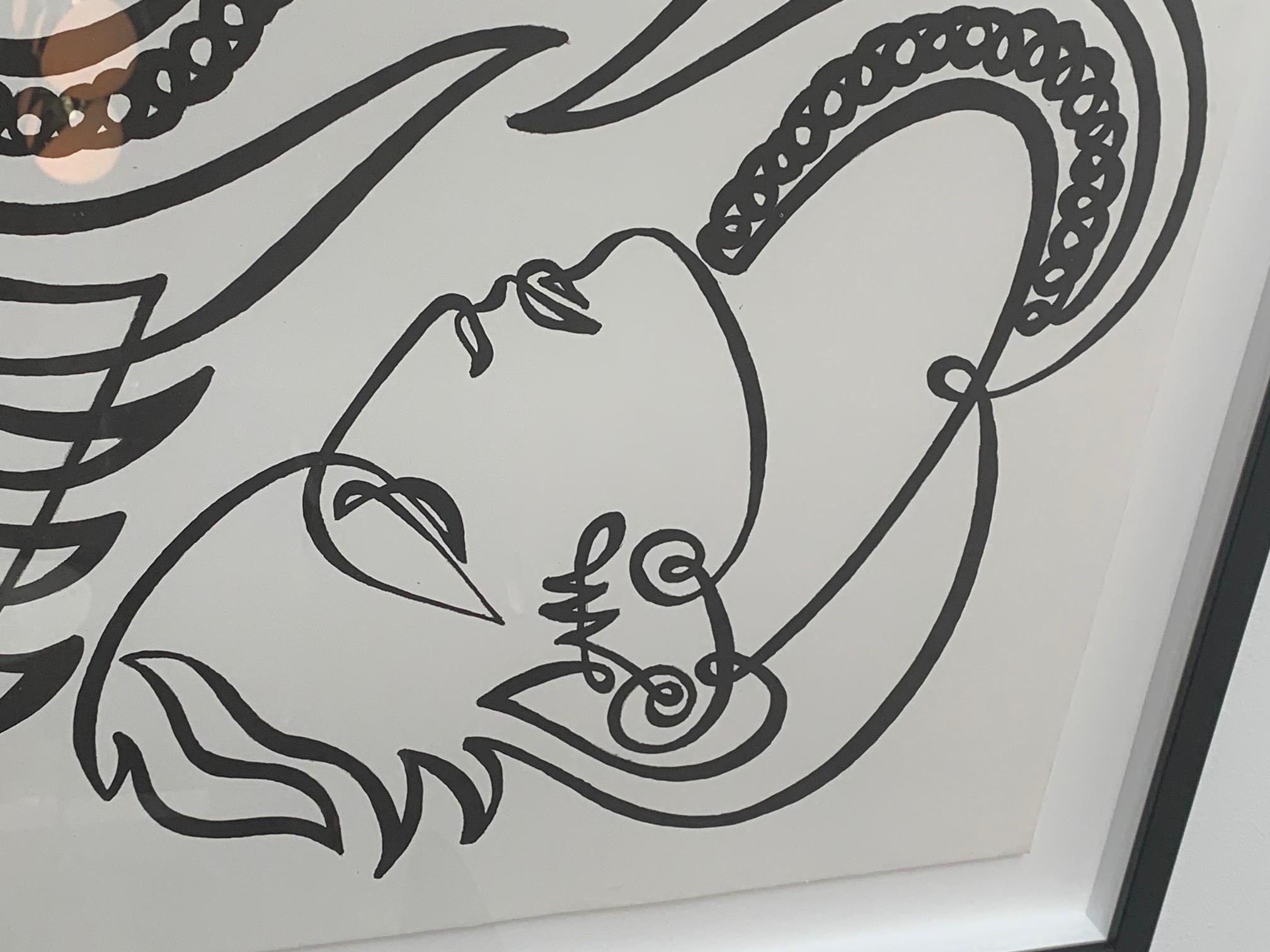 American Jean Negulesco Continuous Line Drawing For Sale