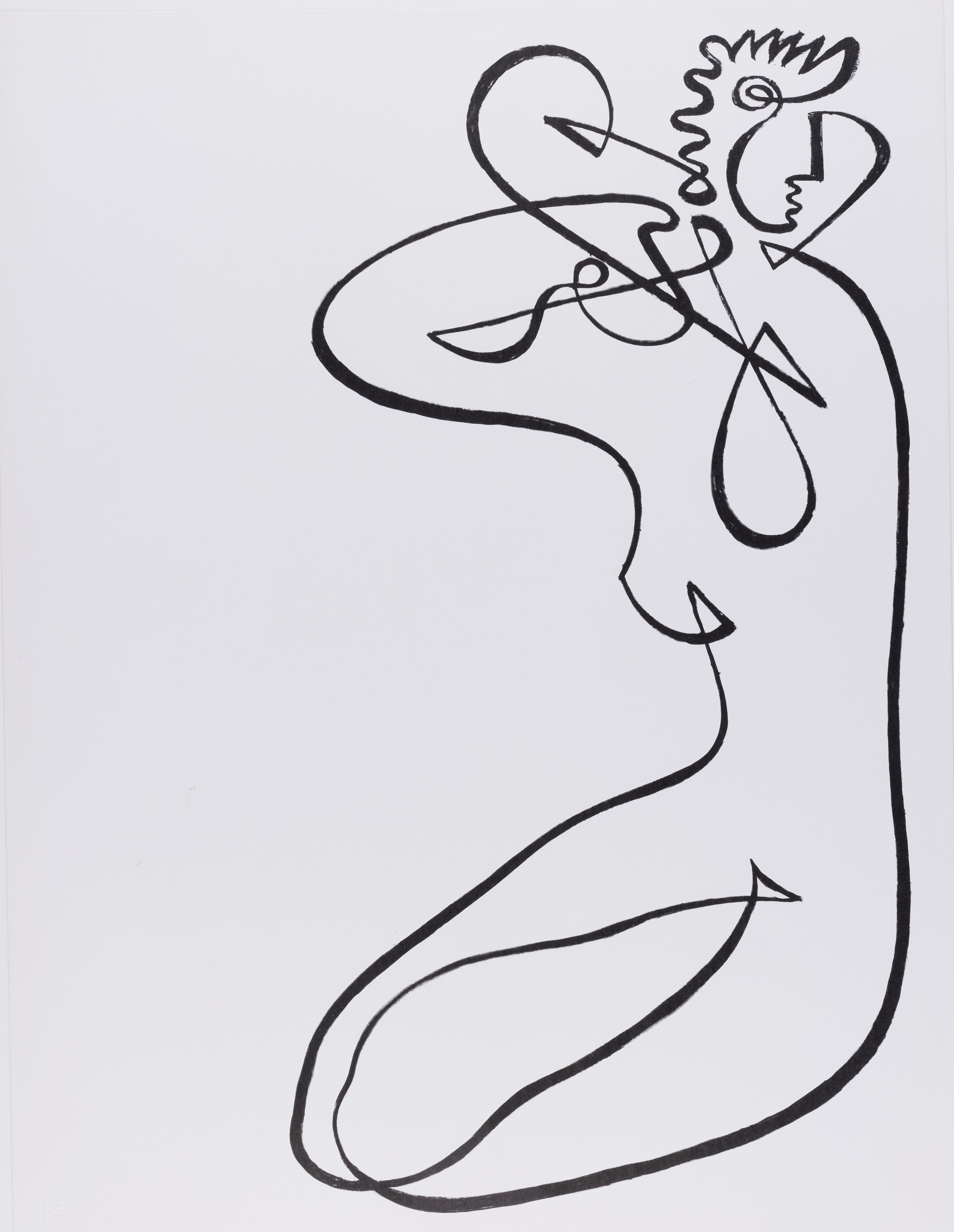 Américain Jean Negulesco Dessins au trait continu en vente