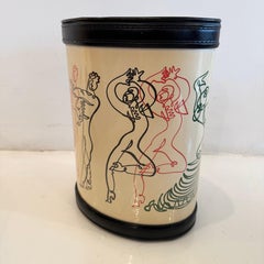 Jean Negulesco Original Strichzeichnung Papierkorb, 1950er Jahre USA