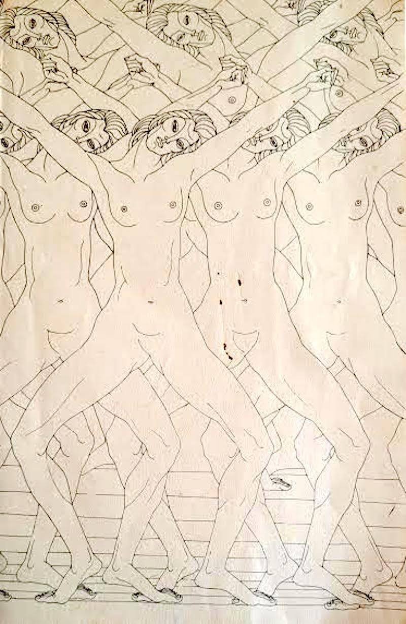 Jean Negulesco (1900-1993) Drawing of Female Nudes - Signed For Sale 2