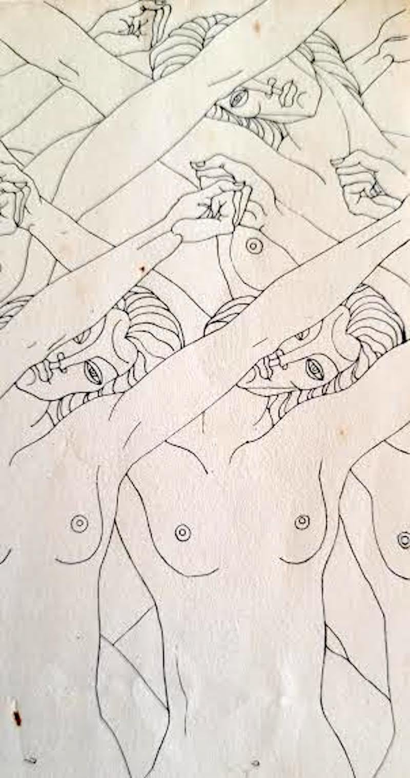 Jean Negulesco (1900-1993) Drawing of Female Nudes - Signed For Sale 3