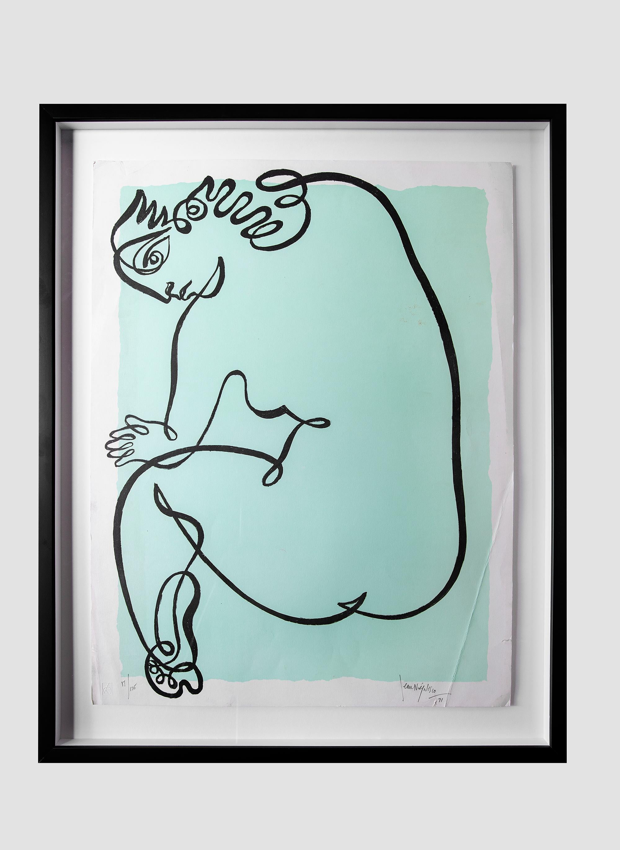 Jean Negulesco Single Line Drawings In Good Condition For Sale In Beverly Hills, CA