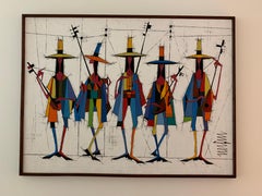 Jean Nerfin After Picasso Original Signed Oil Painting