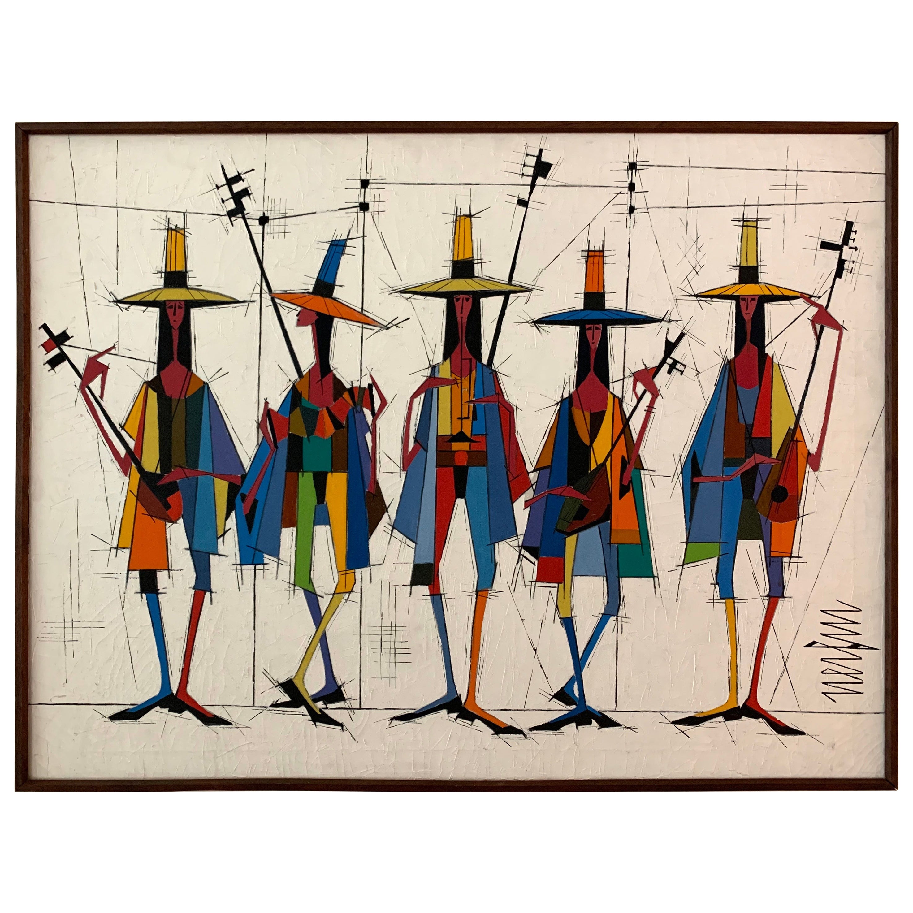 Jean Nerfin After Picasso Original Signed Oil Painting