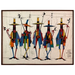 Jean Nerfin After Picasso Original Signed Oil Painting