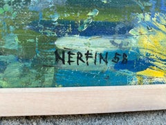 Cityscape Oil Painting, Mid-Century Modern, Signed, Canadian, 1950s