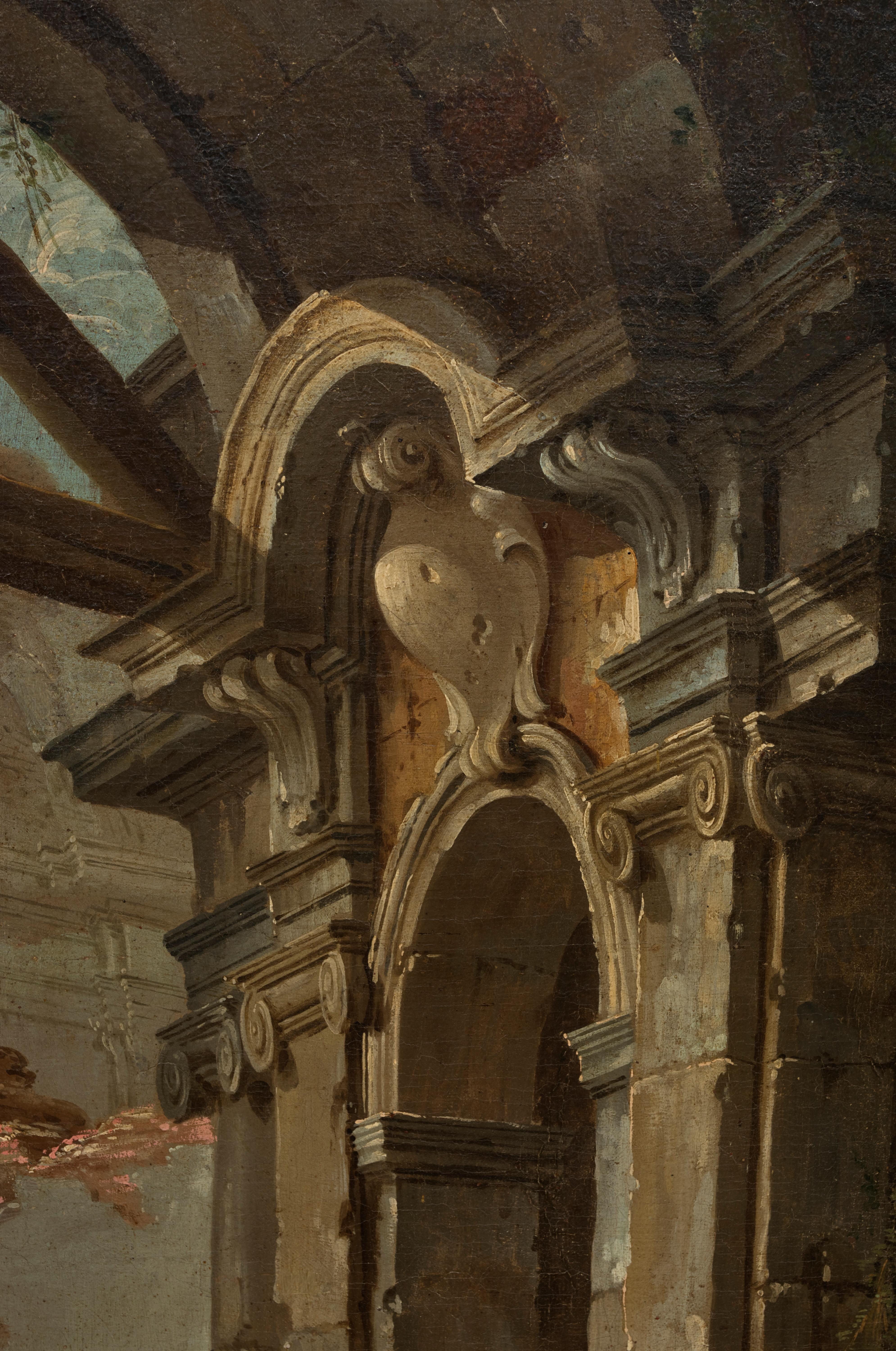 Architectural Capriccio with the Disciples of Emmaus by Jean-Nicolas Servandoni 2