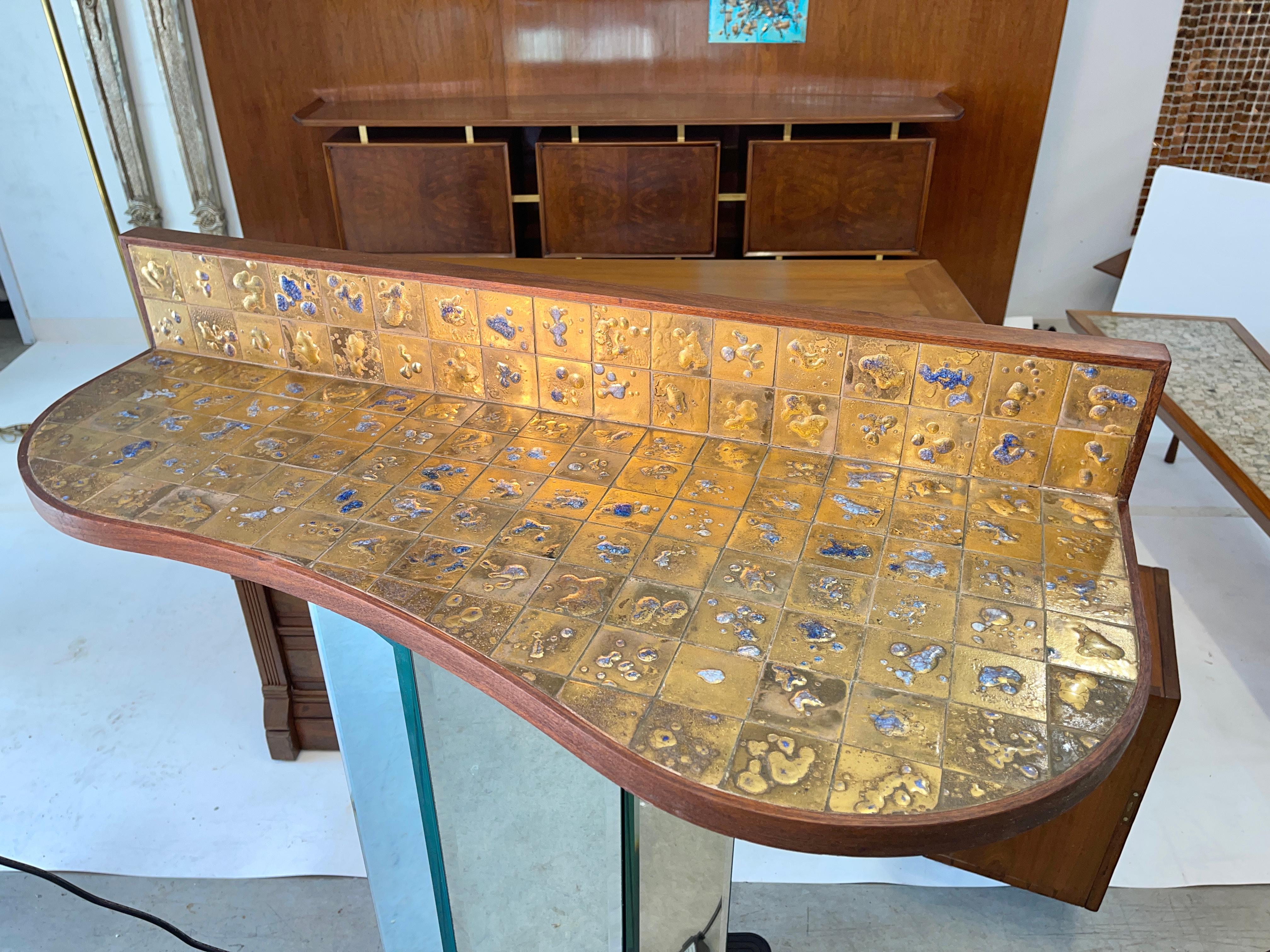 Jean Nison Ceramic Tiled Console Shelf by Weiss & Basser 5