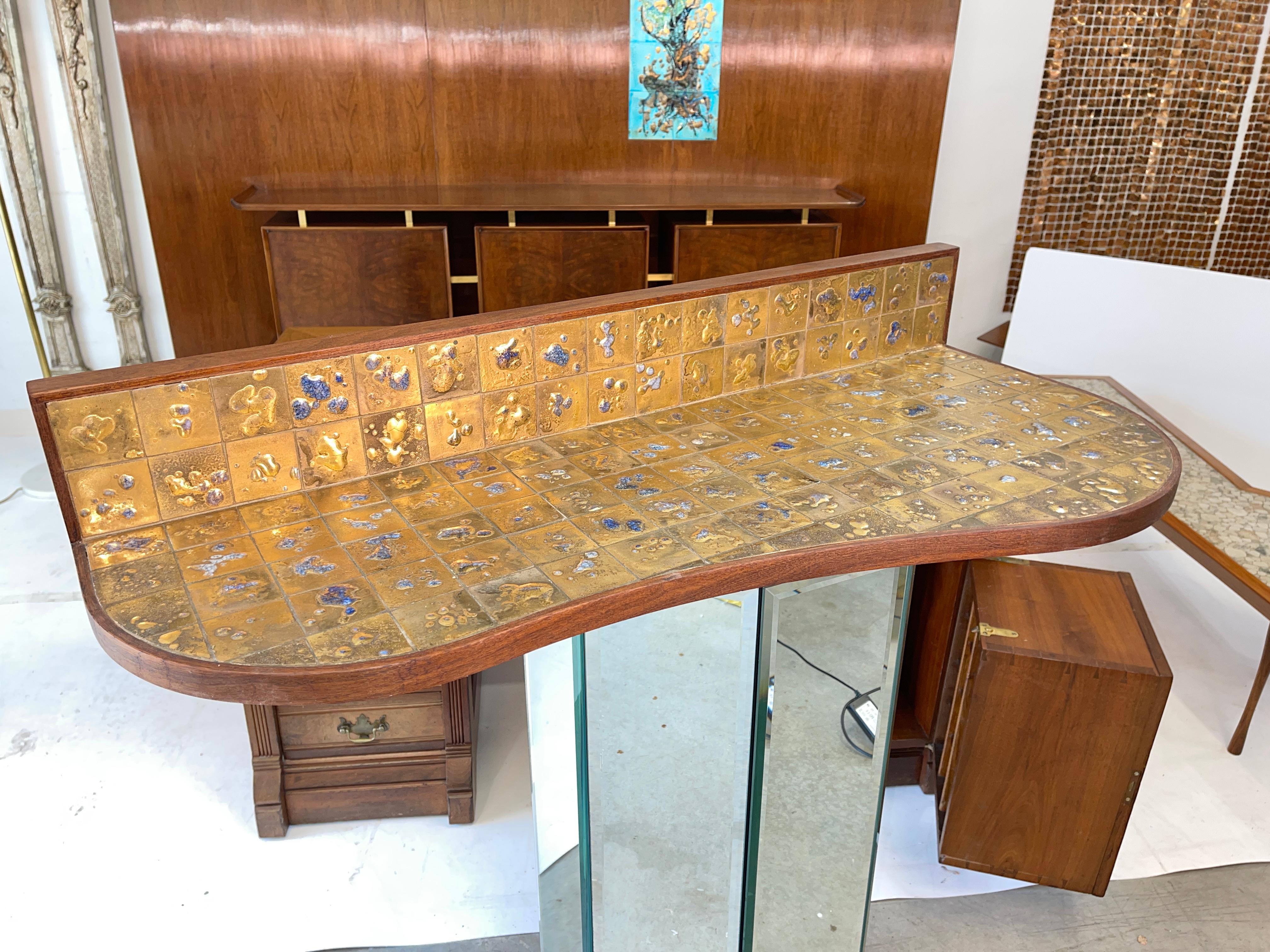 Jean Nison Ceramic Tiled Console Shelf by Weiss & Basser 7
