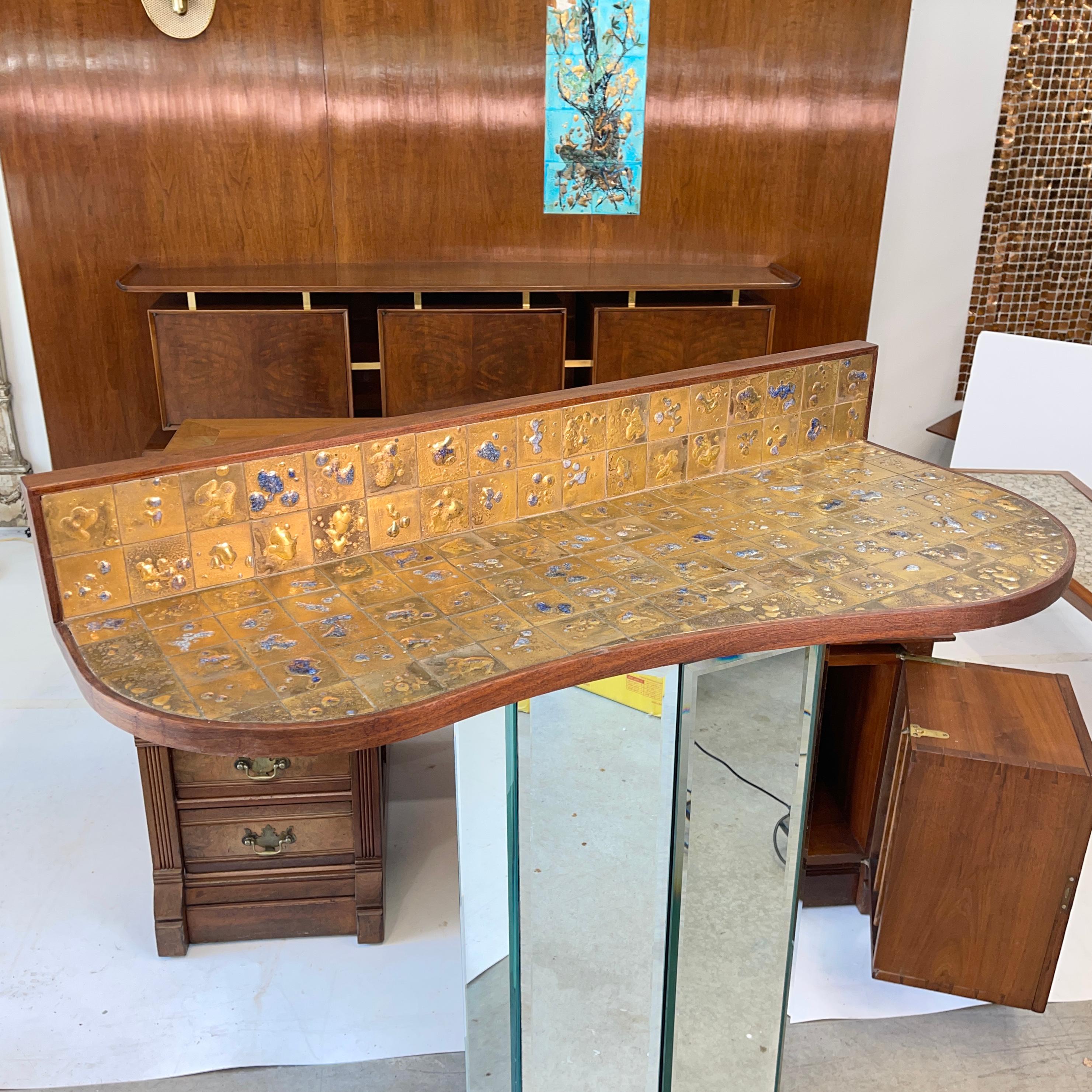 Jean Nison Ceramic Tiled Console Shelf by Weiss & Basser 1