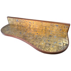 Jean Nison Ceramic Tiled Console Shelf by Weiss & Basser