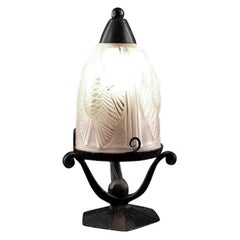 Jean Noverdy French Art Deco Pine-Cone Table Lamp / Night-Light, 1930