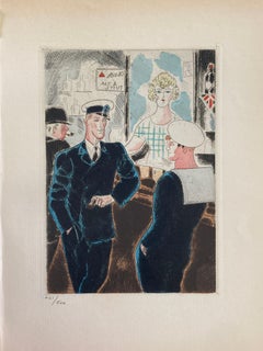 Jean Oberlé - «Lewis e Irene VI», 1925. Grabado en colores de edición limitada
