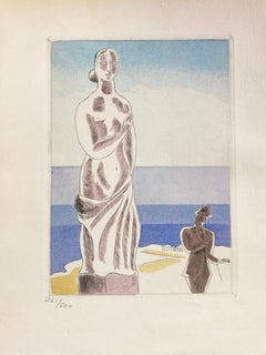 Jean Oberlé - "Lewis and Irene XII" 1925 Limited edition etching in colors