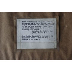 Pagine di Jean per la rivista Vogue del 1938 Acquerello originale "Ritratto di signora"