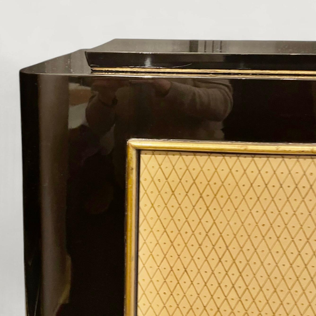 Jean Pascaud (1903-1996) Black Lacquer Sideboard circa 1940 For Sale 4