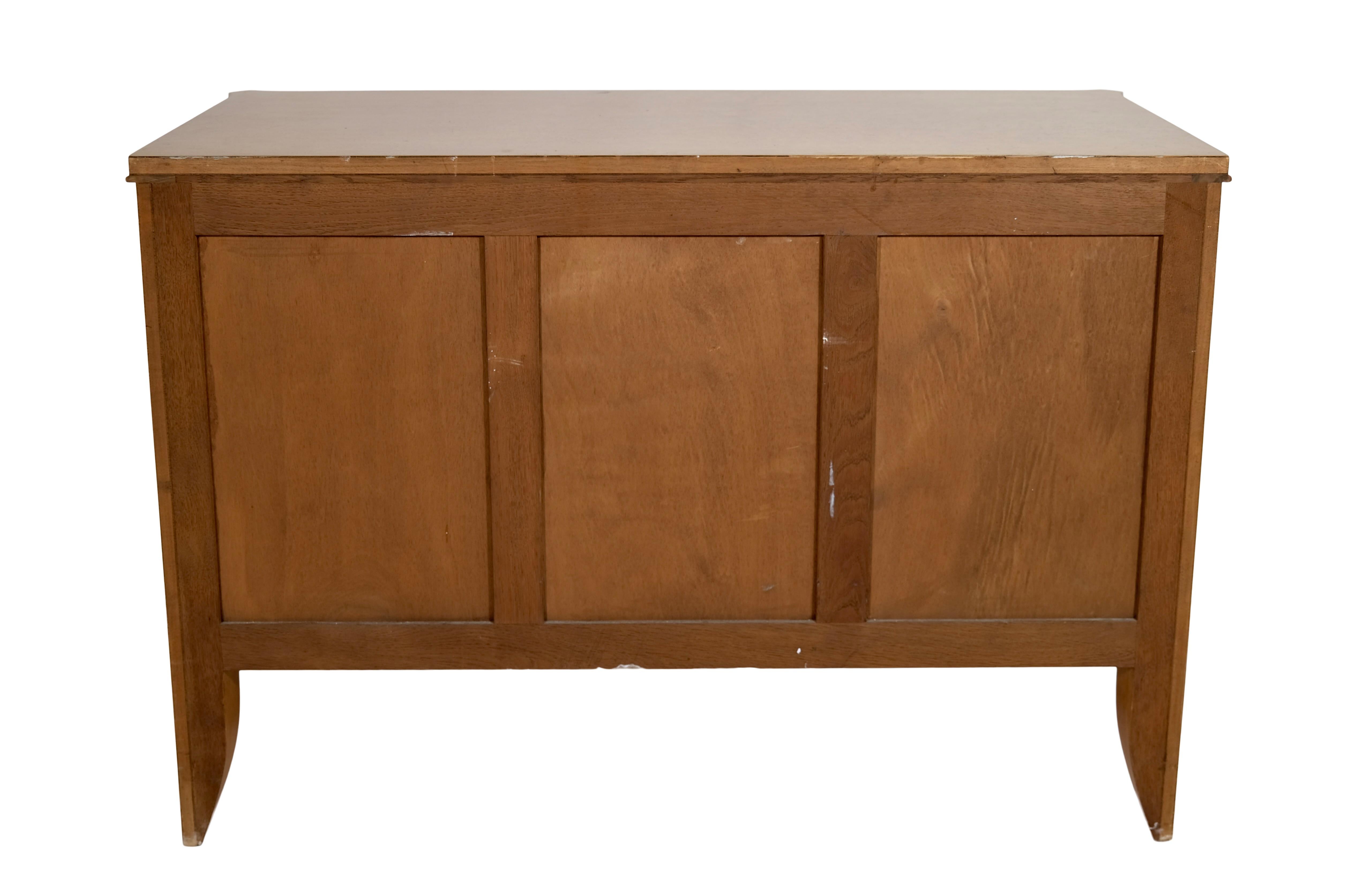 French 1930s Jean Pascaud Art Deco Chest Of Drawers in Birdseye Maple For Sale 5