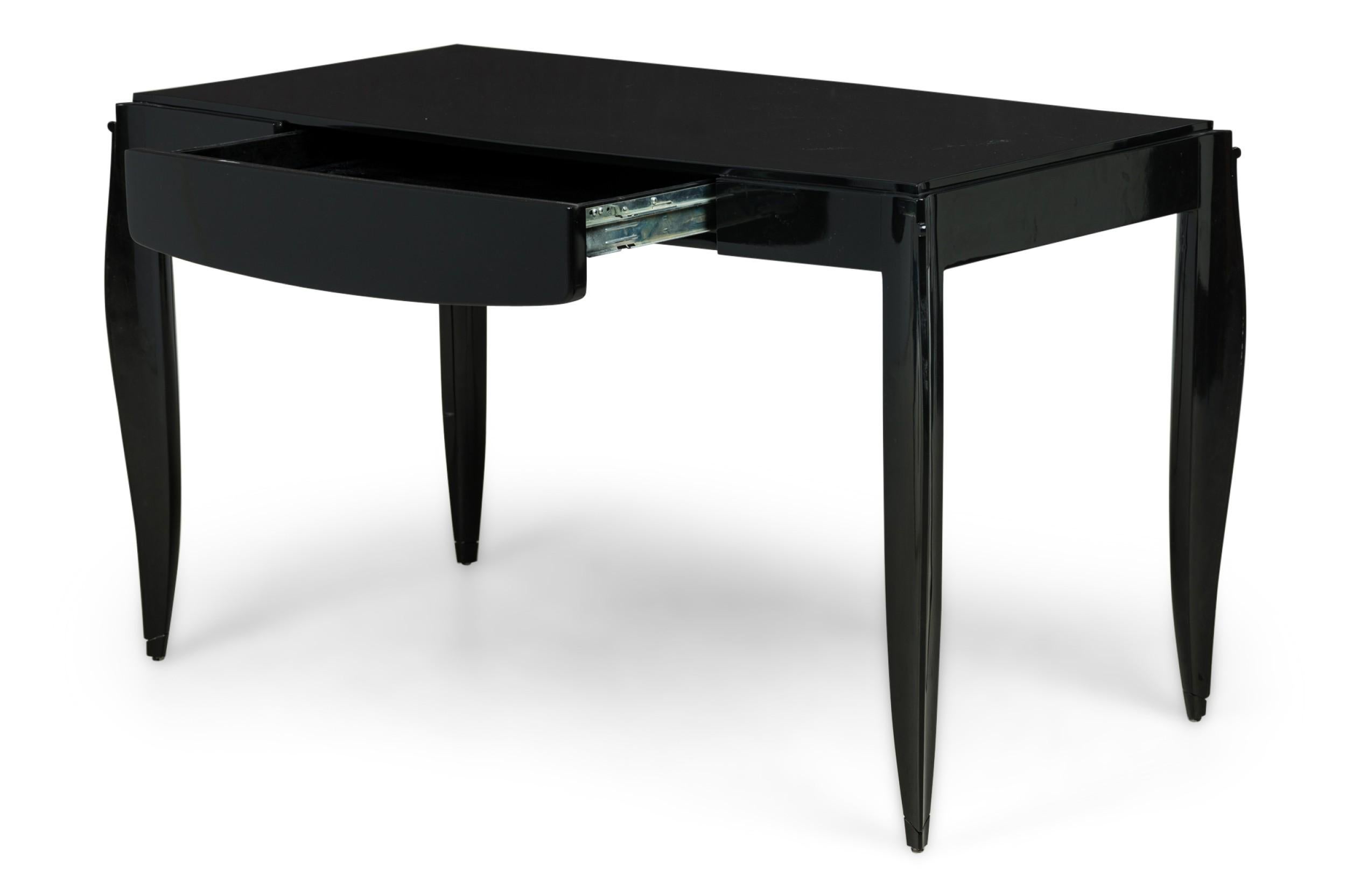 Jean Pascaud Art Deco French Black Lacquered Desk For Sale 9