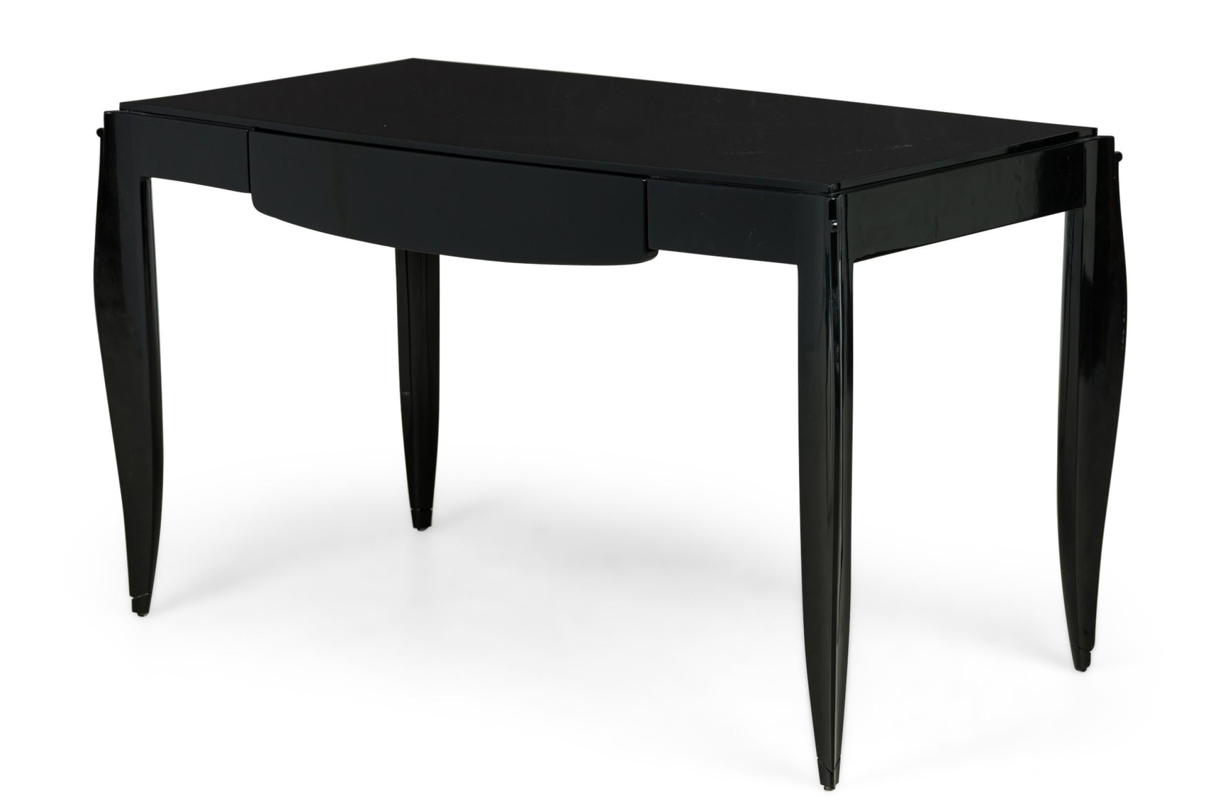 Jean Pascaud Art Deco French Black Lacquered Desk For Sale 3