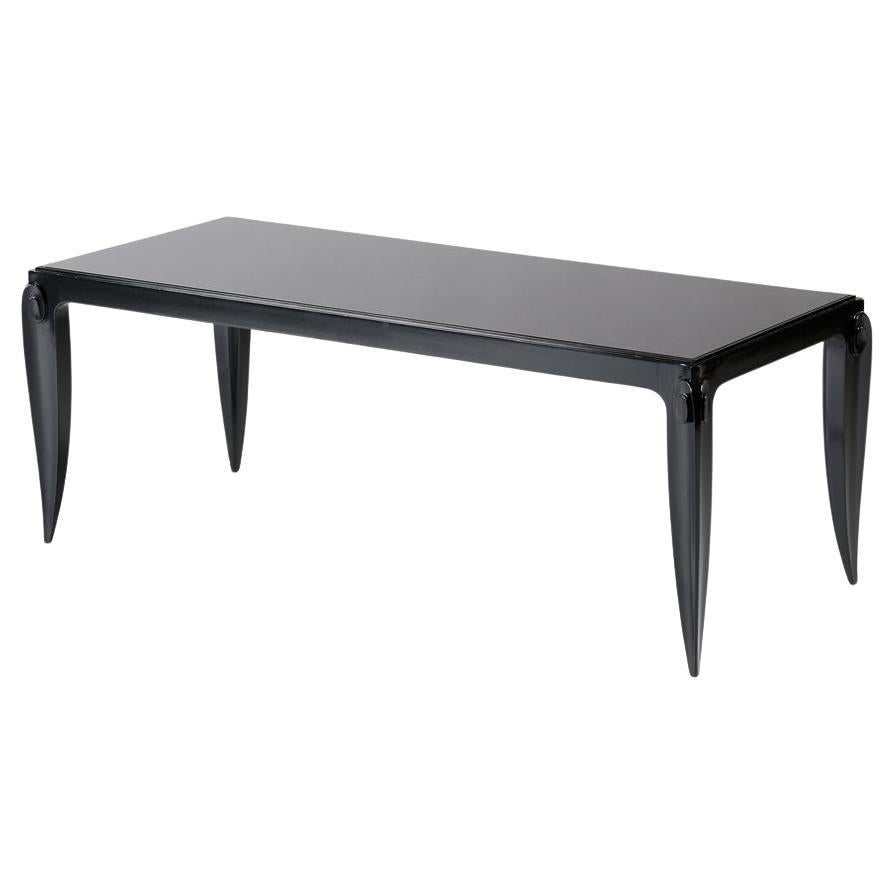Jean Pascaud, Ebonisierter lackierter Couchtisch, Frankreich, 1940er Jahre im Angebot
