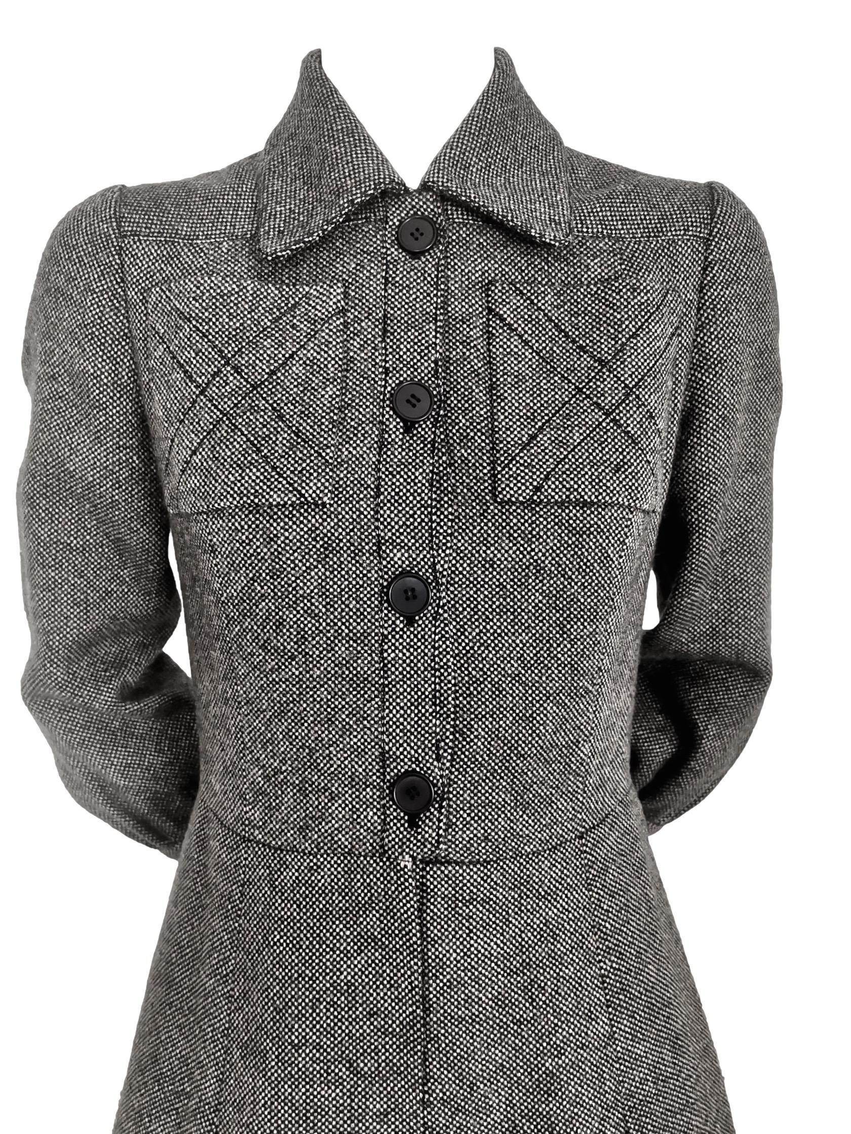 Jean Patou Boutique
by Karl Lagerfeld

Wool Tweed Fitted Box Pleat Dress

No Size Label
34 Inch Chest
30 Inch Waist