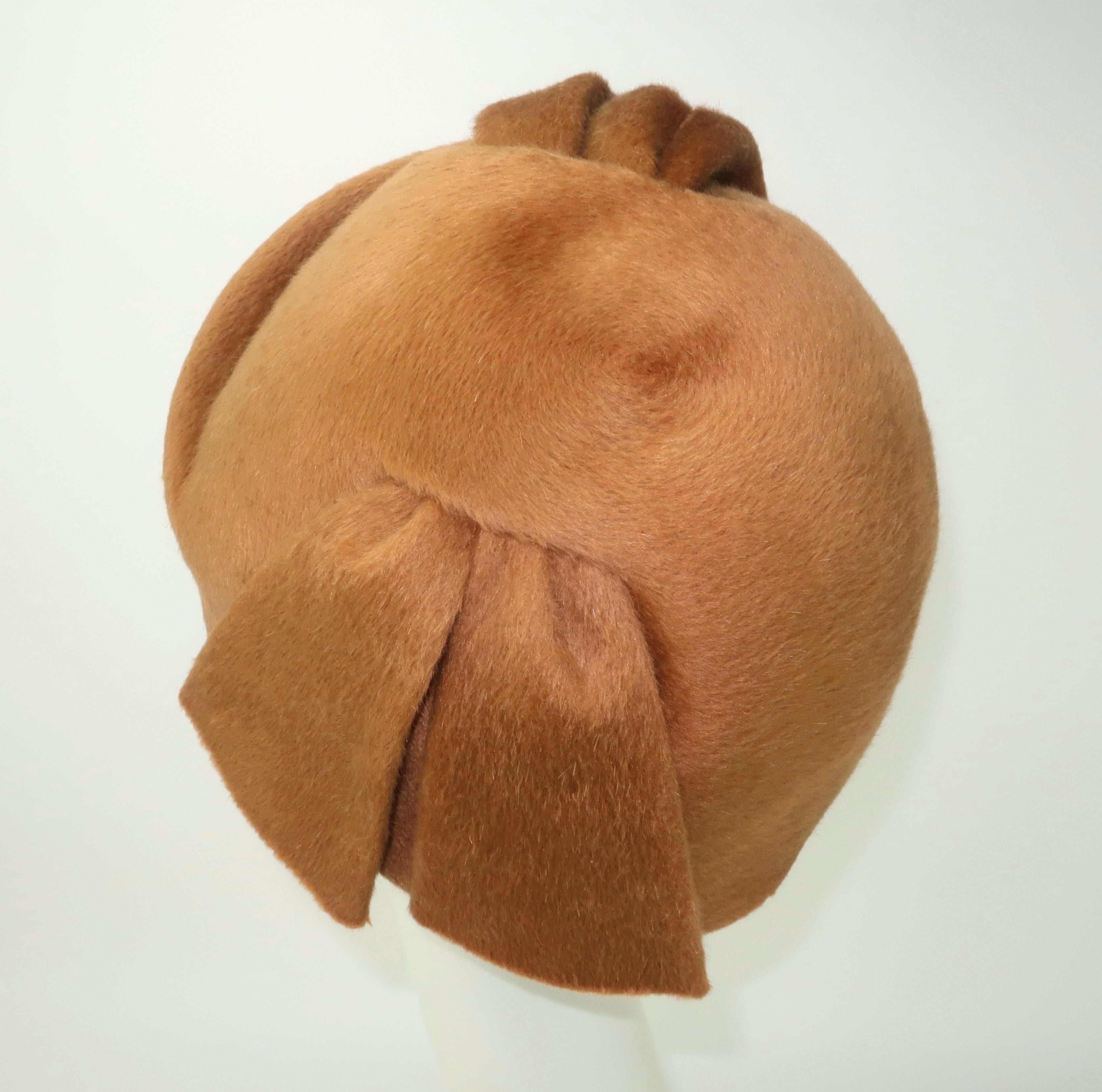 Jean Patou French Turban Style Fur Felt Hat, 1960's For Sale 1