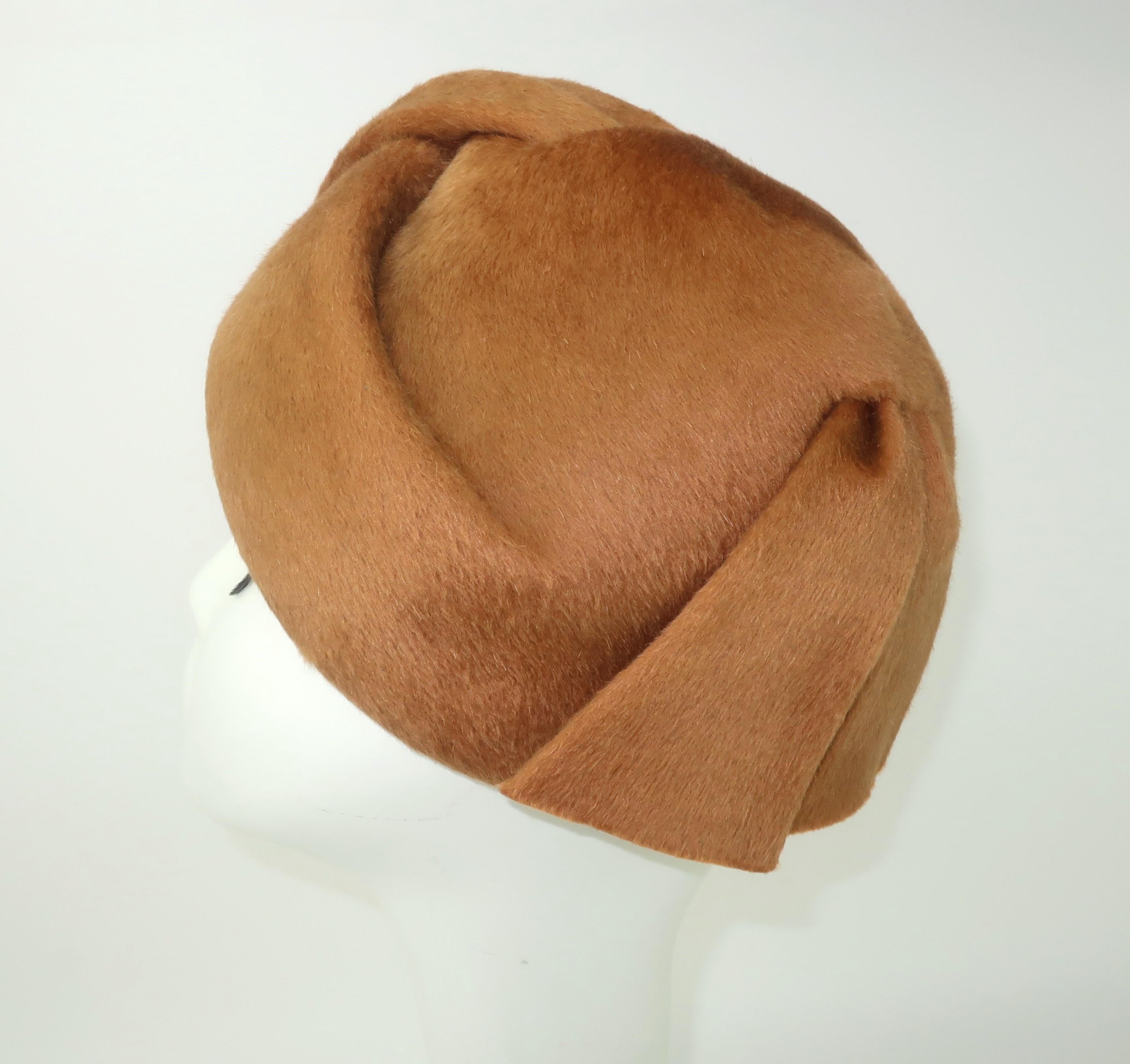 Jean Patou French Turban Style Fur Felt Hat, 1960's For Sale 2