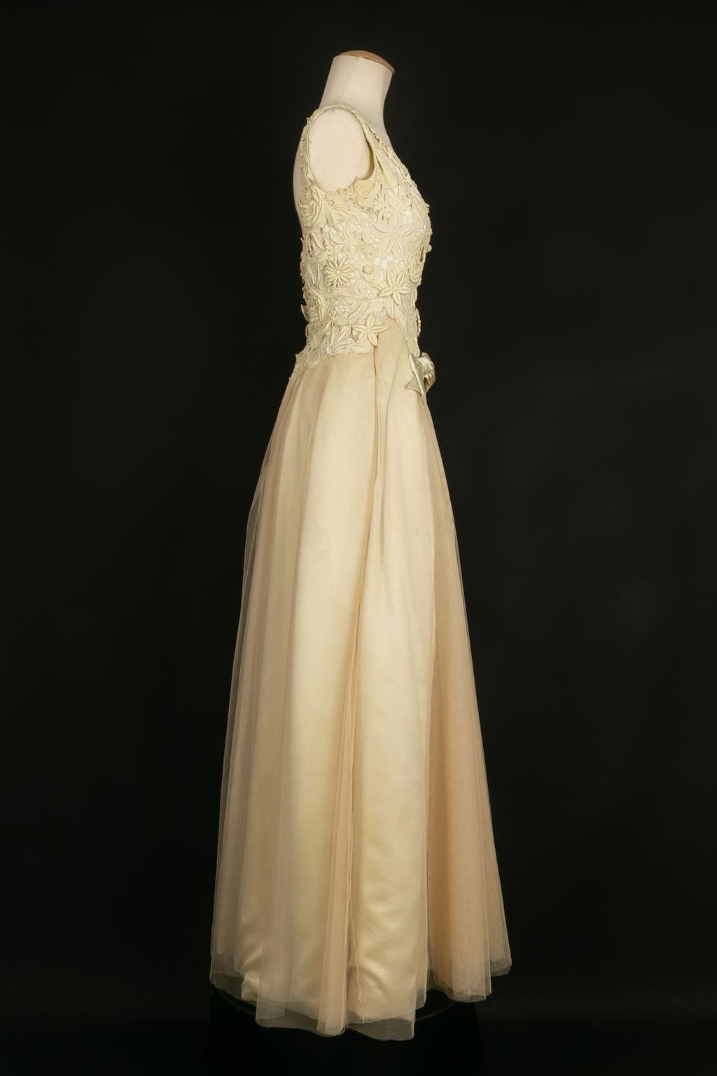 Jean Patou Haute Couture Kleid Frühjahr-Sommer 1955 Damen im Angebot