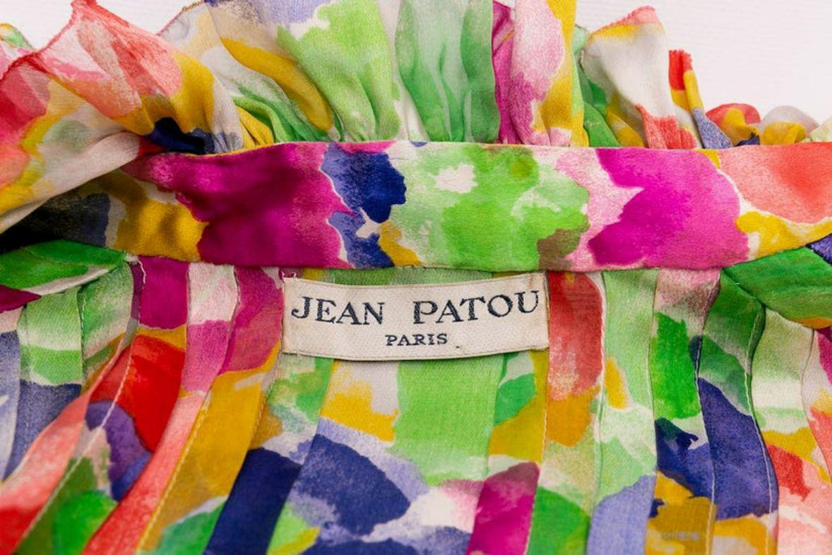Jean Patou Haute Couture Silk Dress, Size 36FR For Sale 9