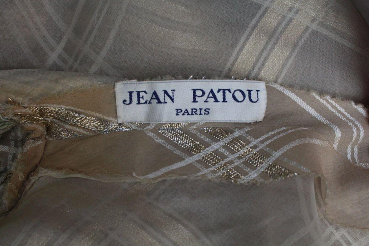 Jean Patou Haute Couture Silk Dress, Size 36FR For Sale 10