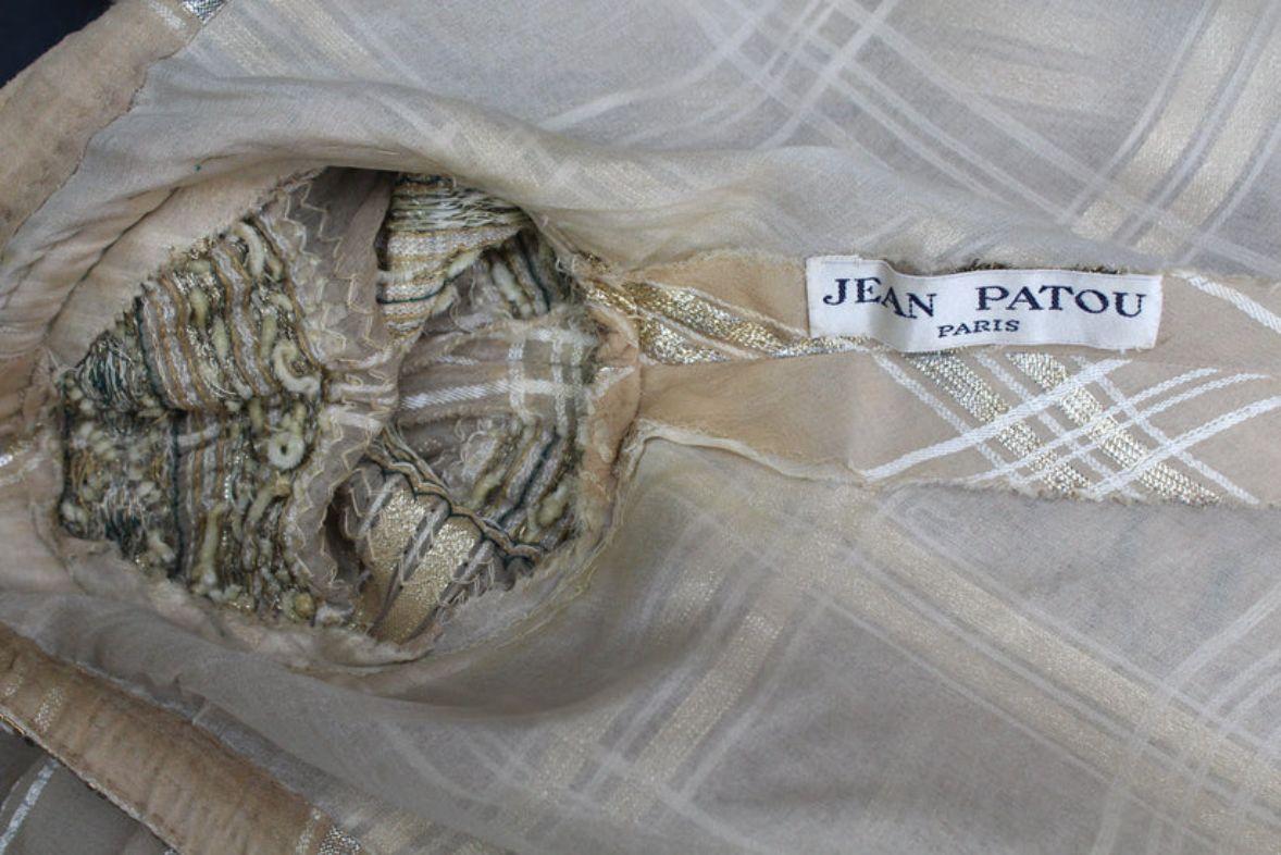 Jean Patou Haute Couture Silk Dress, Size 36FR For Sale 11