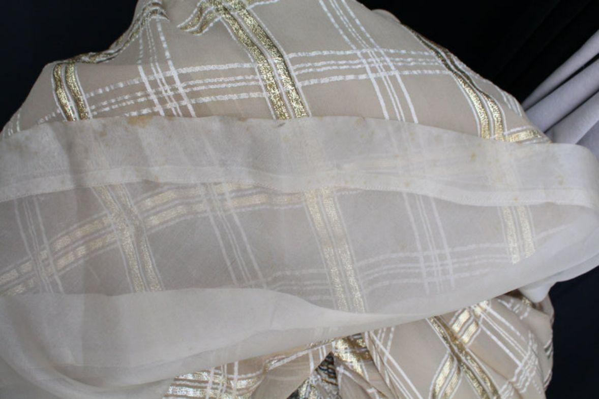 Jean Patou Haute Couture Silk Dress, Size 36FR For Sale 14