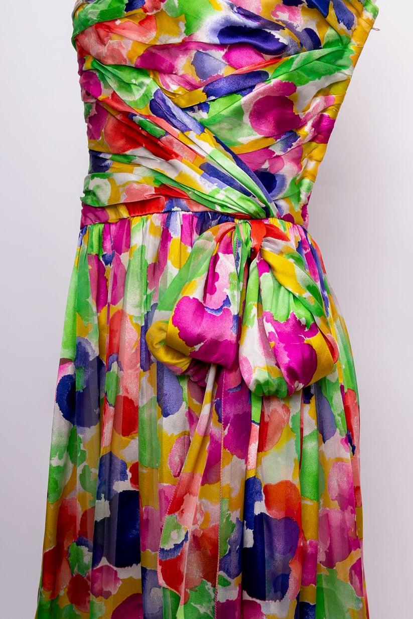 Jean Patou Haute Couture Silk Dress, Size 36FR For Sale 4