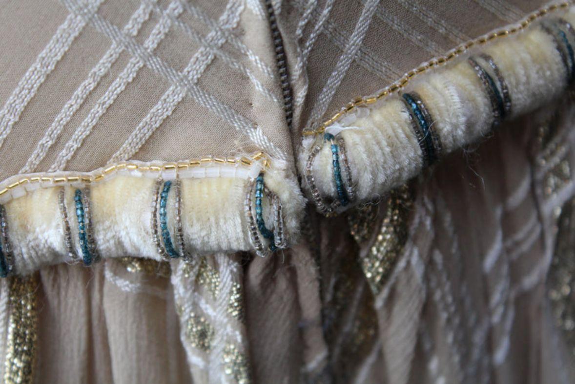 Jean Patou Haute Couture Silk Dress, Size 36FR For Sale 5