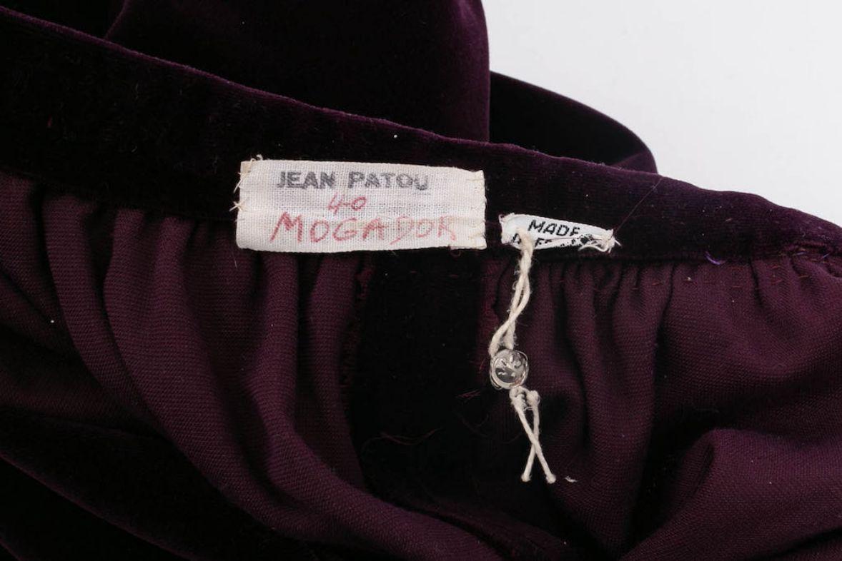 Jean Patou Haute Couture Velvet, Chiffon and Beads Couture Set For Sale 8
