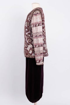 Jean Patou Haute Couture Velvet, Chiffon and Beads Couture Set