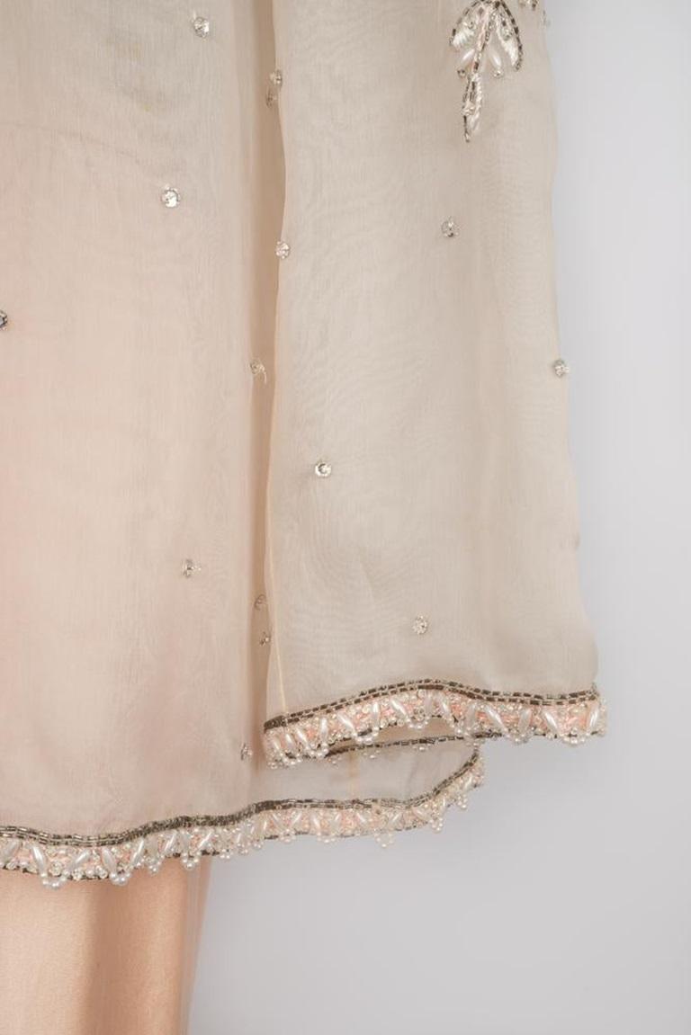 Set Haute Couture in organza e seta di Jean Patou, anni '80 in vendita 5