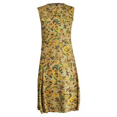 Vintage Jean Patou stylised floral motifs brushed wool dress, circa 1960s