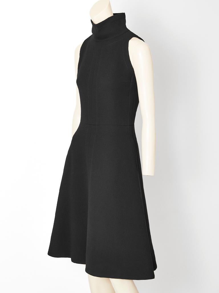 Black Jean Patou Turtle Neck Dress