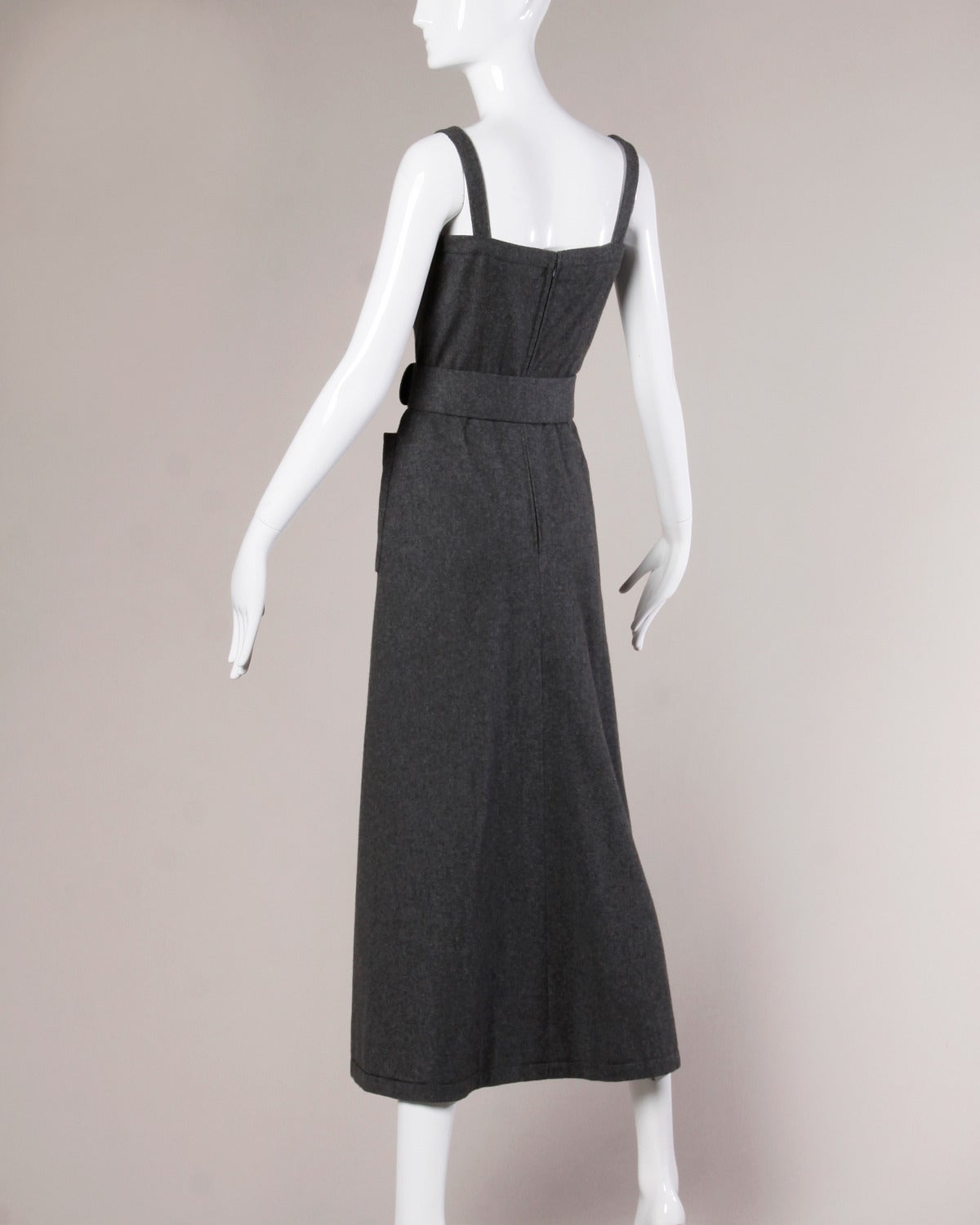Conjunto de 3 piezas Jean Patou Vintage 1960 de lana: cinturón, chal y vestido en venta 1