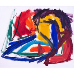 Peinture à l'huile abstraite Modern British de l'artiste féminine Jean Clark