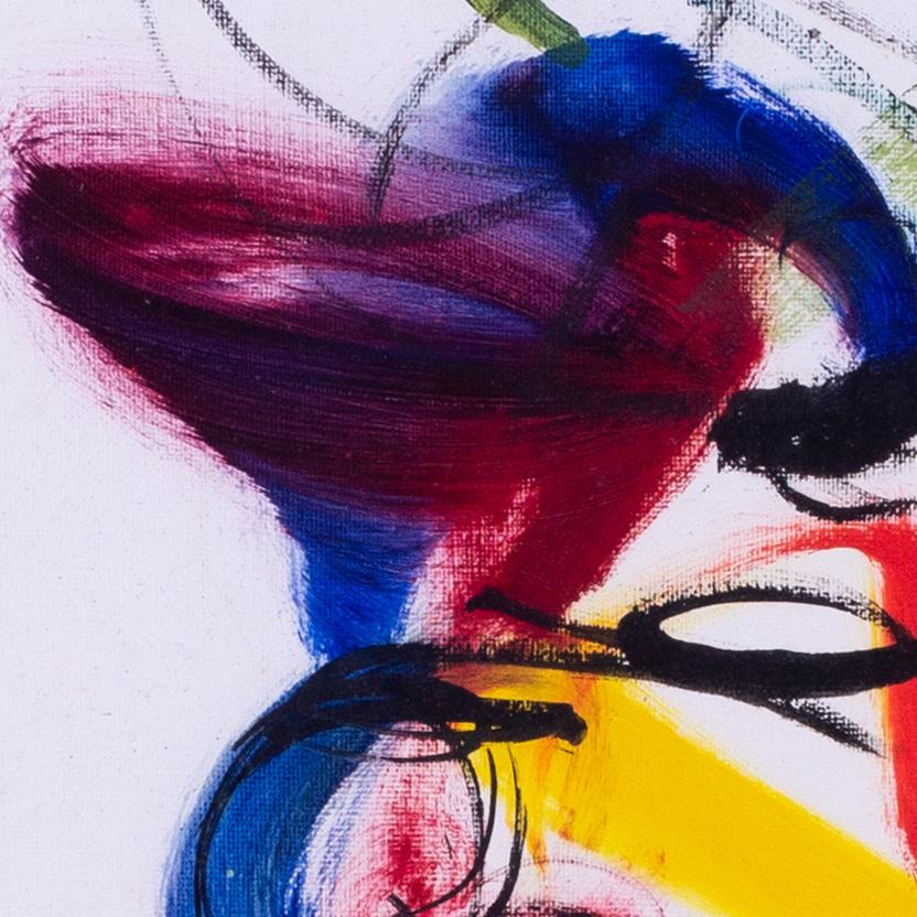 Quadro ad olio astratto Modern British dell'artista donna Jean Clark - Painting Astratto di Jean Patricia Taprell Clark