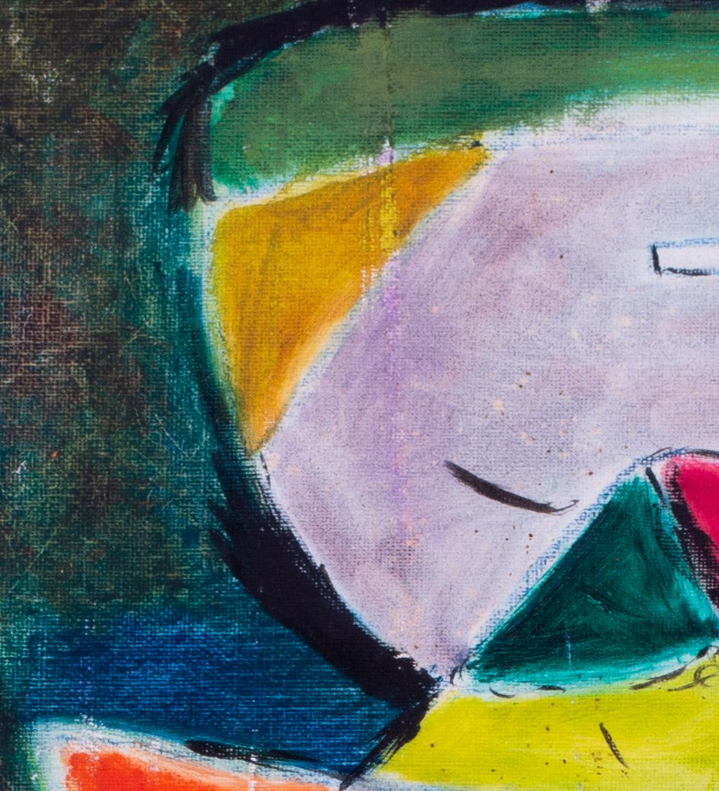 Quadro ad olio astratto Modern British dell'artista donna Jean Clark - Painting Astratto di Jean Patricia Taprell Clark