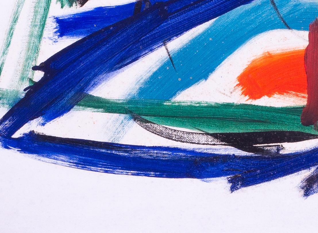 Modern British abstract oil painting by female artist Jean Clark For Sale 1