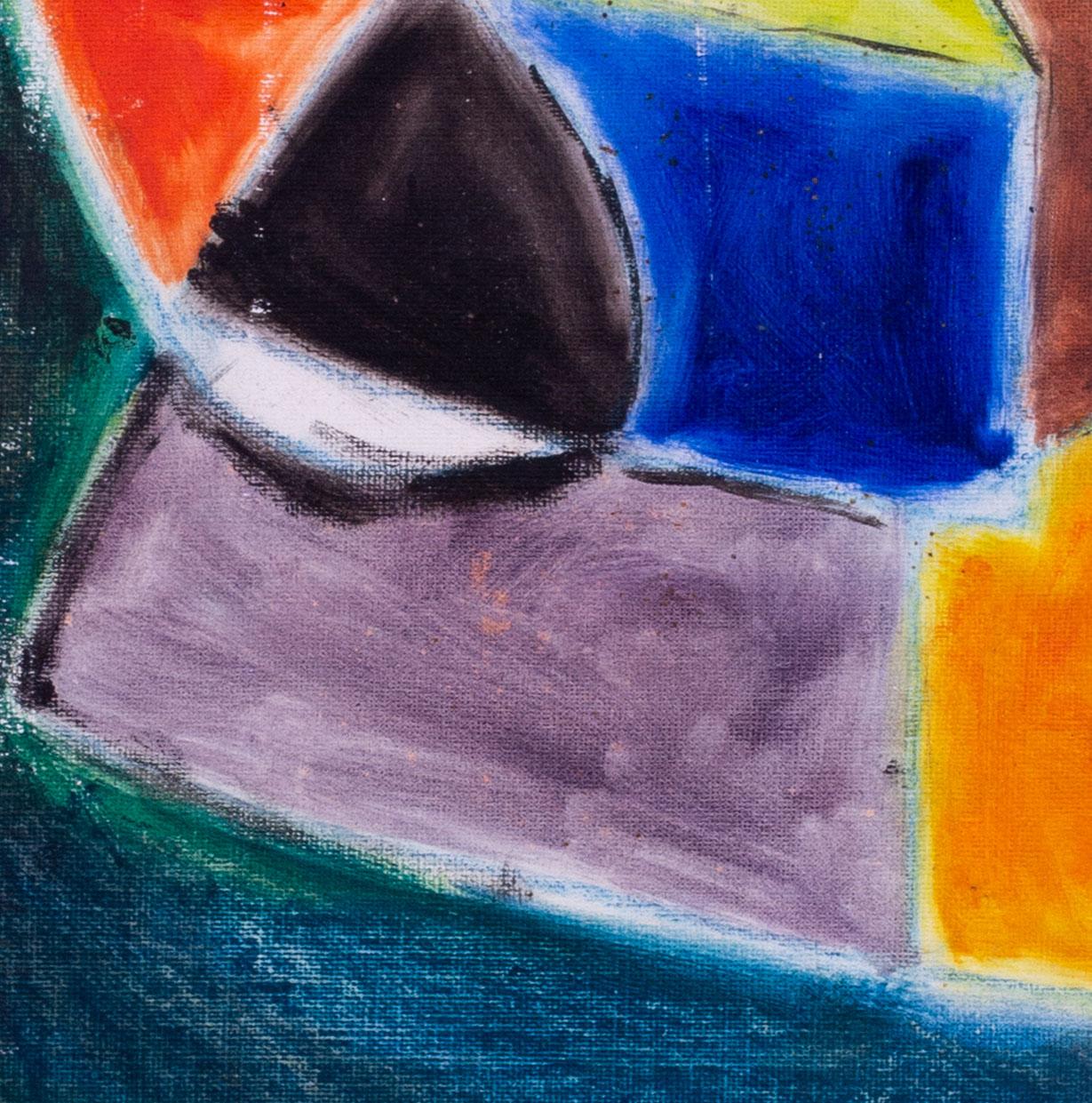 Quadro ad olio astratto Modern British dell'artista donna Jean Clark 1