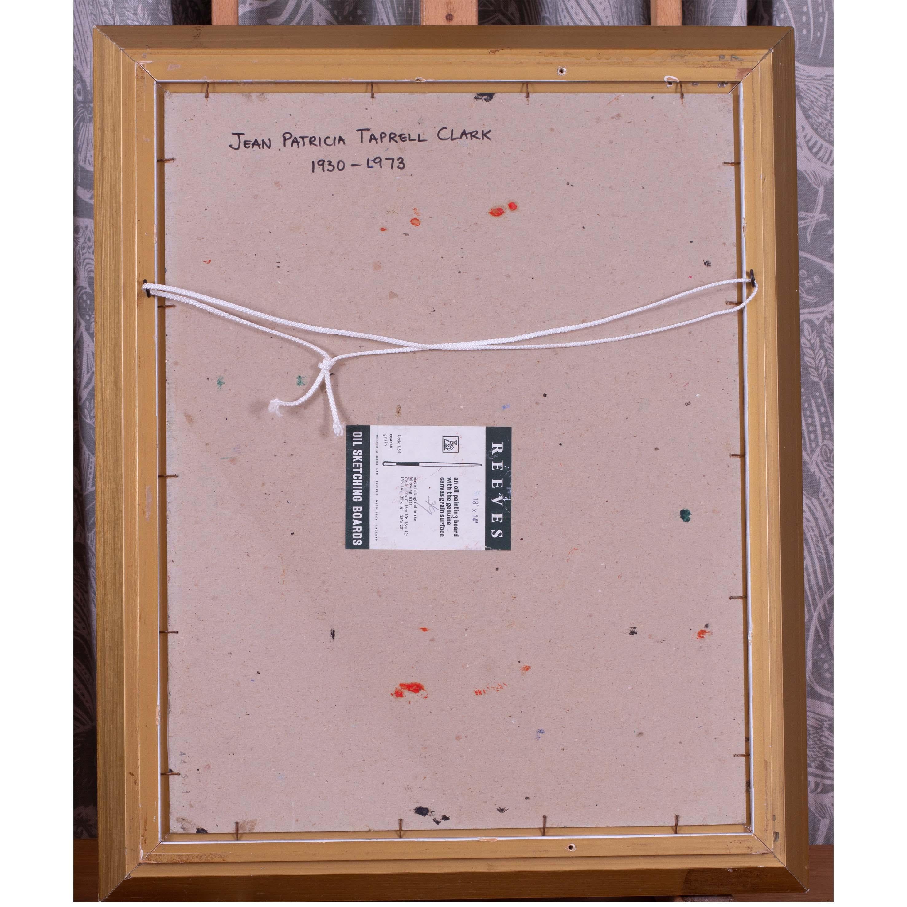 Quadro ad olio astratto Modern British dell'artista donna Jean Clark 2