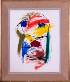 Quadro ad olio astratto Modern British dell'artista donna Jean Clark