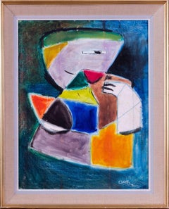 Óleo abstracto Modern British de la artista Jean Clark