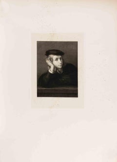 Portrait de Raphael - Etching and Drypoint by J. Patricot - 19th Century
